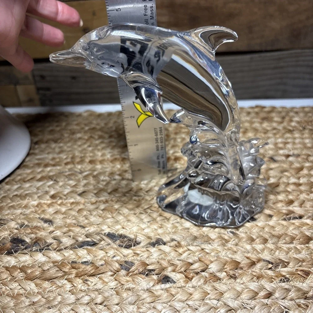 Princess House Wonders of the Wild Dolphin 24% Lead Crystal Figurine 5 1/2
